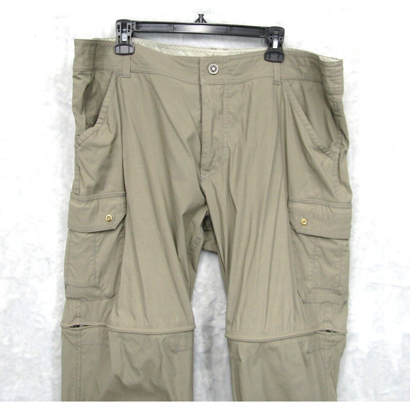 Kuhl Pants Mens 40X30 Liberator Convertible Zip Off Shorts Stealth Utility Beige - Picture 3 of 13